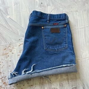 Wrangler Blue Denim Cutoff Shorts